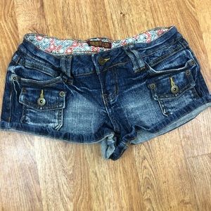 Distressed Denim Shorts